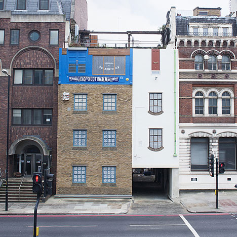 Miner on the Moon by Alex Chinneck is an upside-down building in London