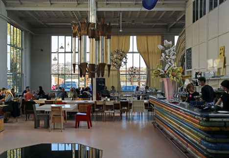 Piet Hein Eek's restaurant at his studio in Eindhoven