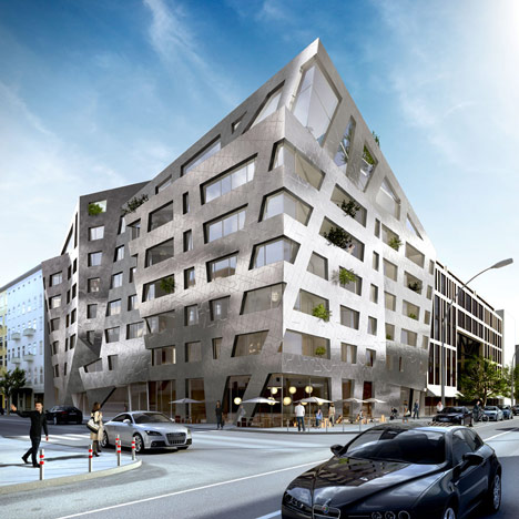 Daniel Libeskind designs metallic apartment block for Berlin's Chausseestrasse