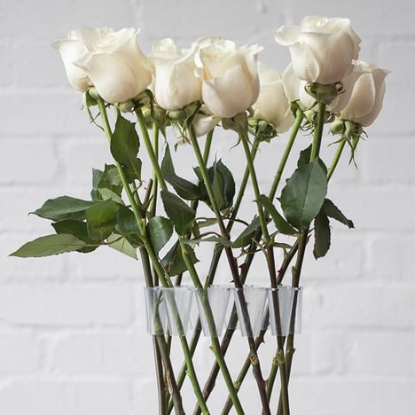 Crown Vase by Lambert Rainville creates freestanding flower arrangements