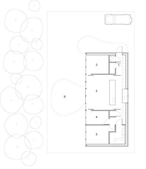 Floor plan of Mirror House by Johan Selbing and Anouk Vogel