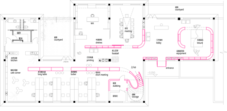 Ground floor plan of Office renovation by Daipu Architects