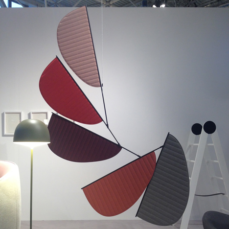 Petal-shaped mobiles for GamFratesi Guest of Honour installation at Stockholm Furniture Fair 2014