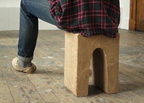 Stools made of sand and urine by Peter Trimble