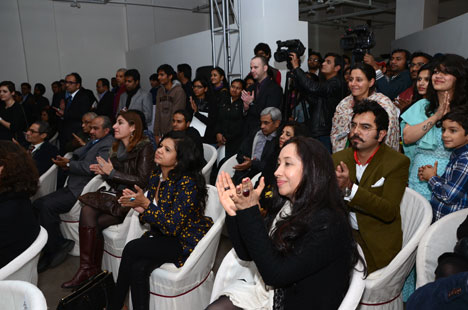 Audience at a talk during the BE OPEN Made In... India exhibition