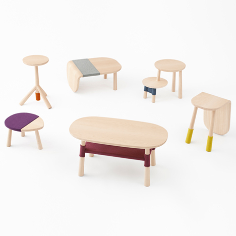 Pooh Table collection for Walt Disney Japan, by Nendo