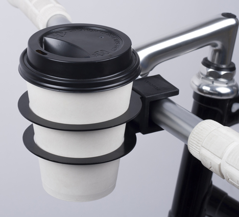 Cup holder by Bookman for coffee-fuelled cycling