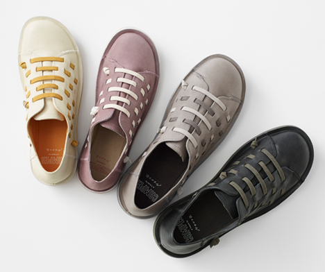 Nendo creates Beetle shoe for Camper with laces slotted through the uppers