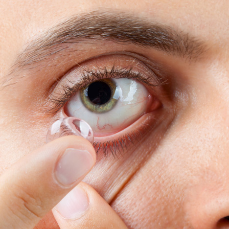 Contact lens image from Shutterstock