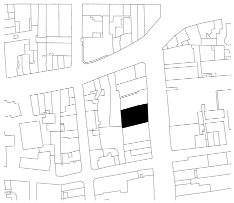 Site plan of Curtain Road extension by Duggan Morris Architects