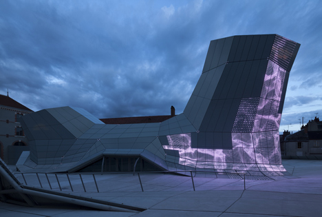 Les Turbulences, Frac Centre, designed by Jakob + MacFarlane. Photograph by Nicolas Borel
