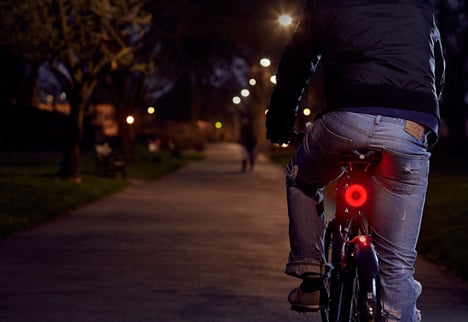 Double O bicycle lights by Paul Cocksedge