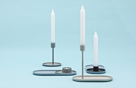 Family of candle holders created by Simon Legald for Normann Copenhagen
