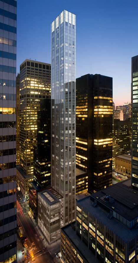 Foster's skinny skyscraper underway beside Mies' Seagram Building
