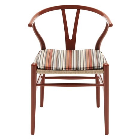 Paul Smith upholsters classic furniture designs by Hans J. Wegner in his signature stripes