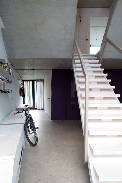 Townhouse B14 by XTH-berlin has slanted walls and doors