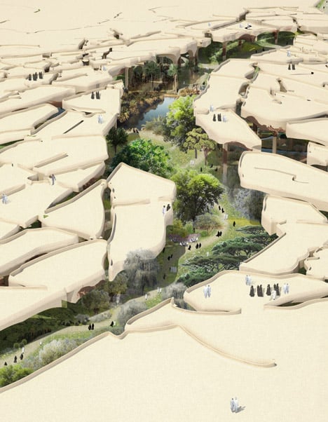 Al Fayah Park by Thomas Heatherwick is a "sunken oasis" for Abu Dhabi