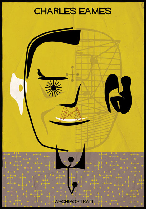 Charles Eames Archiportrait by Federico Babina