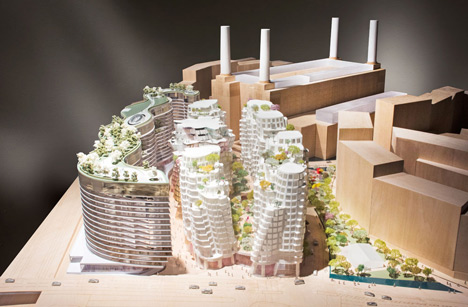 Gehry and Foster unveil designs for Battersea Power Station redevelopment