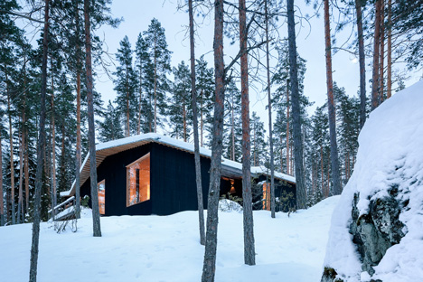 Villa Kettukallio by Playa Architects provides a woodland holiday home