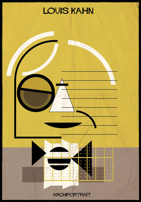 Louis Kahn Archiportrait by Federico Babina
