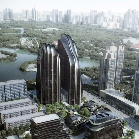 Visualisation of MAD's Chaoyang Park Plaza development