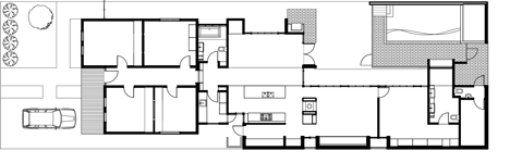 Floor plan of Northcote Residence by Wolveridge Architects