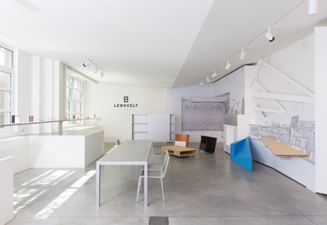 OMA installation for Lensvelt's Maarten van Severen furniture collection