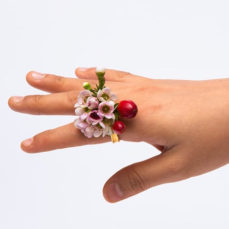 Spring rings by Gahee Kang incorporate flowers