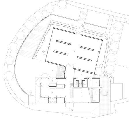 Ground floor plan of The Centro de Artes Nadir Afonso by Louise Braverman