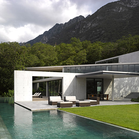 Tadao Ando's Casa Monterrey nestles against a hillside in Mexico