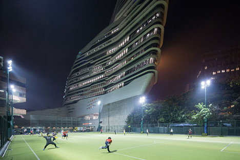 Jockey  Club Innovation Tower at HKPU by Zaha Hadid