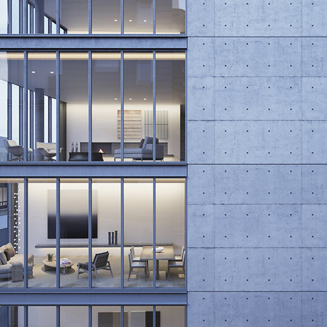 Tadao Ando reveals concrete and glass apartment block for Lower Manhattan