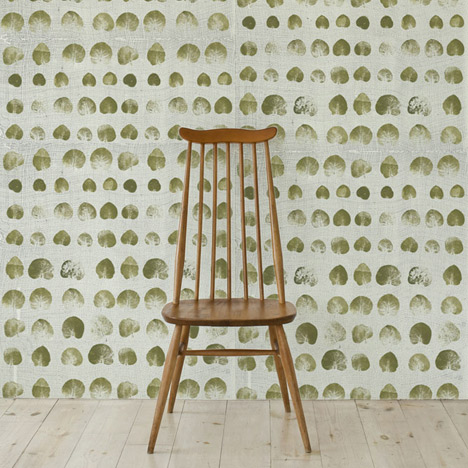 Leaf Print Wallpaper by Natalie Ratcliffe