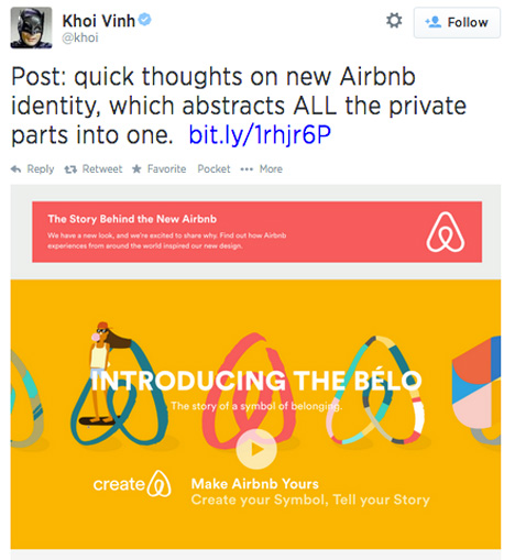 Airbnb logo reactions