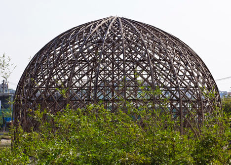 Diamond Island Community Hall in Vietnam by Vo Trong Nghia with bamboo