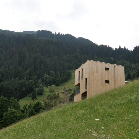 Timber-clad Haus M by Exit Architects is a skiing and hiking retreat in Austria