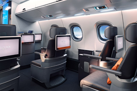 Priestmangoode airline interior for Embraer