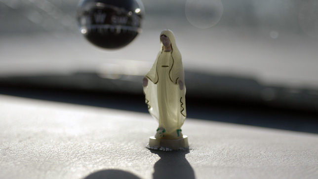 Virgin Mary dashboard figure