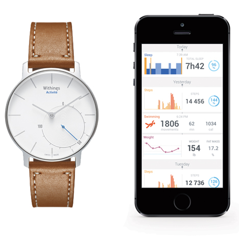 Withings-Activite-silver-with-app