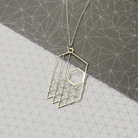 Plan Necklace by Dowse – Above: cards by HAM