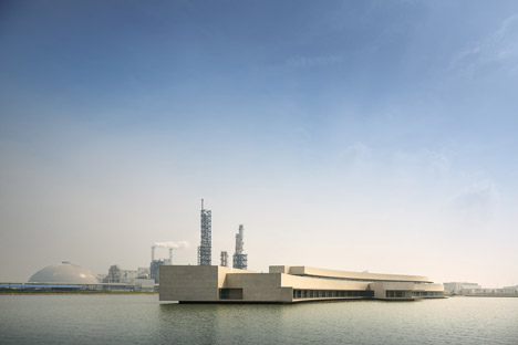 The Building on the Water, Shihlien Chemical by Alvaro Siza