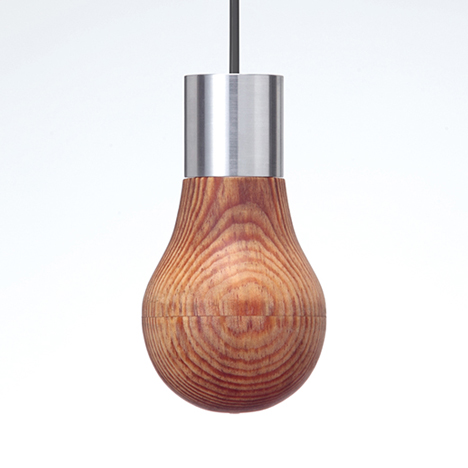 Wooden lightbulb by Ryosuke Fukusada