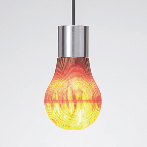 Wooden lightbulb by Ryosuke Fukusada