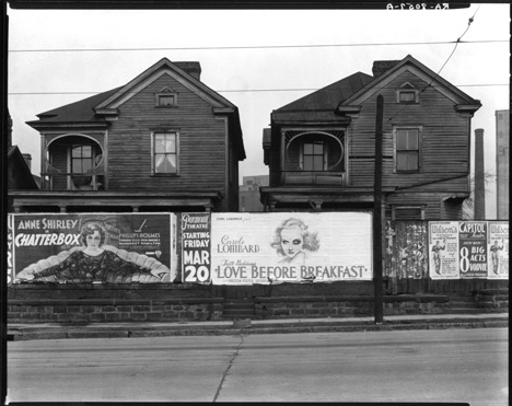 Frame Houses and a Billboard Atlanta Georgia by  Walker Evans,  1936