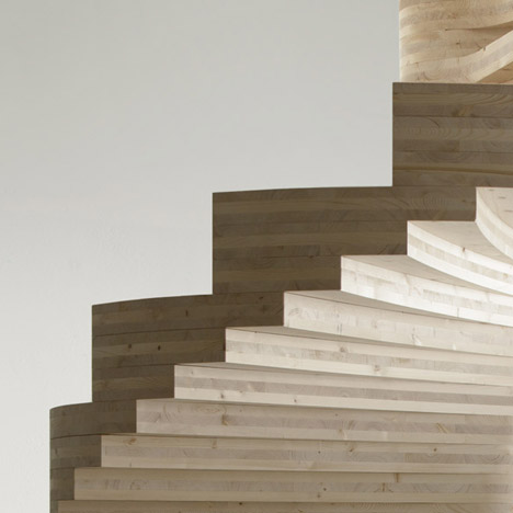 Wooden Spiral staircase by Risa Meyer