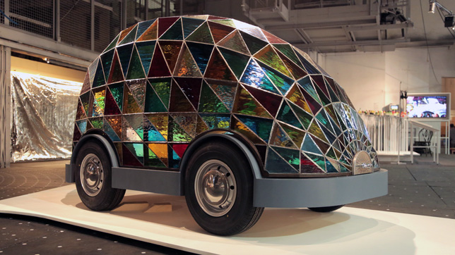 Stained-glass Driverless Sleeper Car by Dominic Wilcox