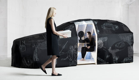 Van Eijk & Van der Lubbe's driverless fabric car concept for Volvo