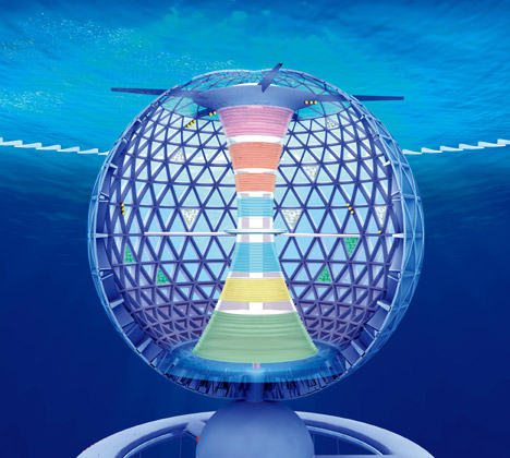 Проект подводного города Ocean Spiral