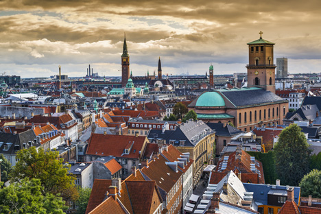 Skyline of Copenhagen, Denmark towards Church of our Lady – image courtesy of Shutterstock